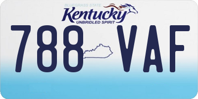 KY license plate 788VAF