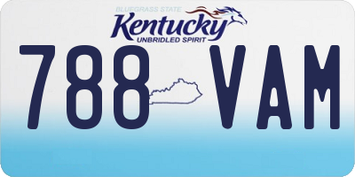 KY license plate 788VAM