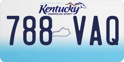 KY license plate 788VAQ