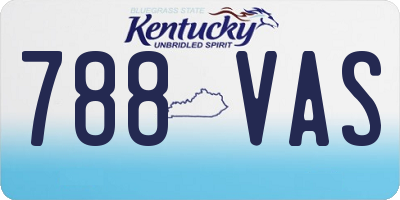KY license plate 788VAS