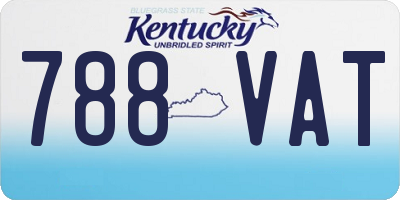KY license plate 788VAT