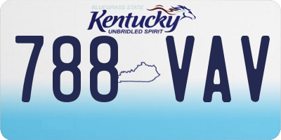 KY license plate 788VAV