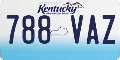 KY license plate 788VAZ