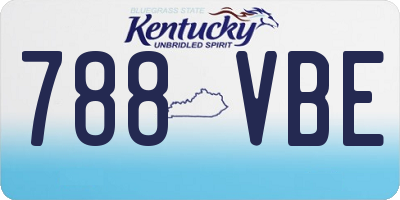 KY license plate 788VBE