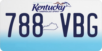 KY license plate 788VBG