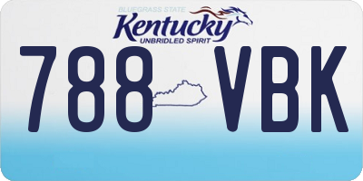 KY license plate 788VBK