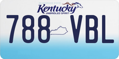 KY license plate 788VBL