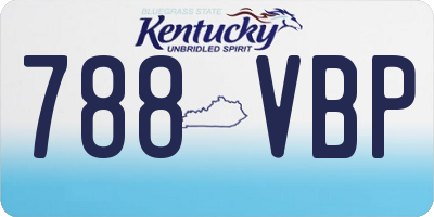 KY license plate 788VBP