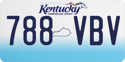 KY license plate 788VBV