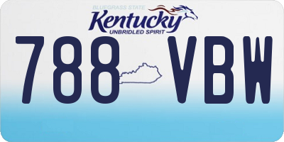 KY license plate 788VBW