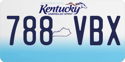 KY license plate 788VBX