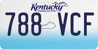 KY license plate 788VCF