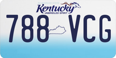 KY license plate 788VCG