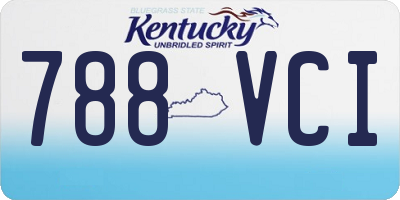 KY license plate 788VCI