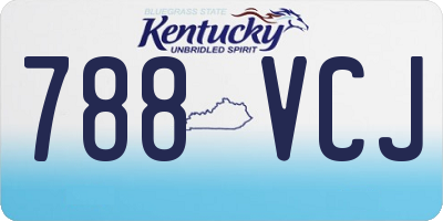 KY license plate 788VCJ