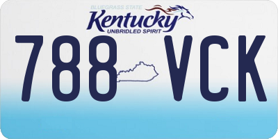 KY license plate 788VCK