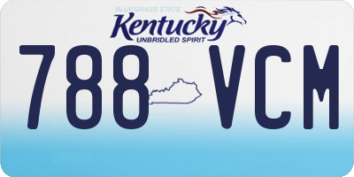 KY license plate 788VCM