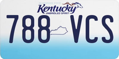 KY license plate 788VCS