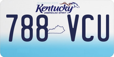 KY license plate 788VCU