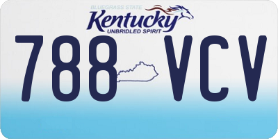 KY license plate 788VCV