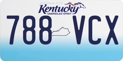 KY license plate 788VCX