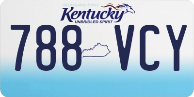 KY license plate 788VCY