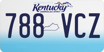 KY license plate 788VCZ