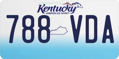 KY license plate 788VDA