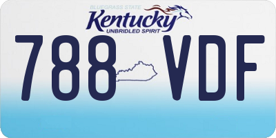 KY license plate 788VDF