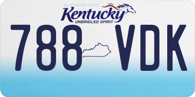 KY license plate 788VDK