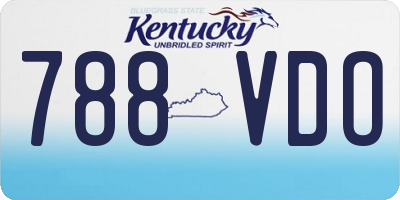 KY license plate 788VDO