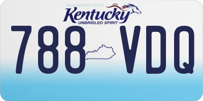 KY license plate 788VDQ