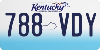 KY license plate 788VDY