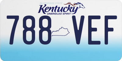KY license plate 788VEF