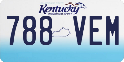 KY license plate 788VEM