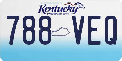 KY license plate 788VEQ