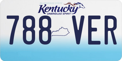 KY license plate 788VER