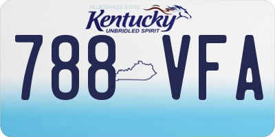 KY license plate 788VFA