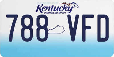 KY license plate 788VFD