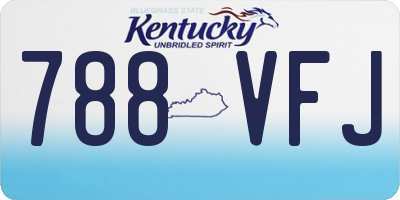 KY license plate 788VFJ