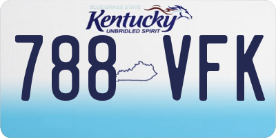 KY license plate 788VFK