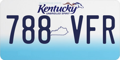 KY license plate 788VFR