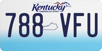 KY license plate 788VFU