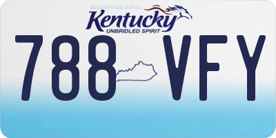 KY license plate 788VFY