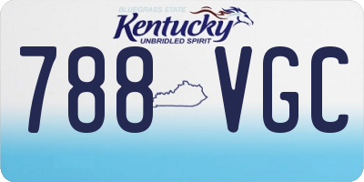 KY license plate 788VGC