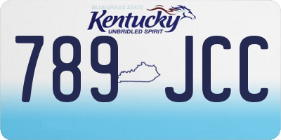 KY license plate 789JCC