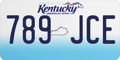 KY license plate 789JCE