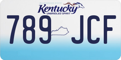 KY license plate 789JCF