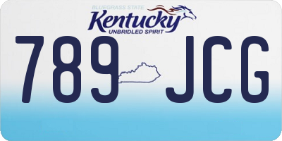 KY license plate 789JCG