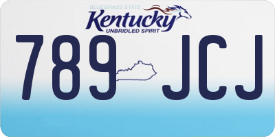 KY license plate 789JCJ